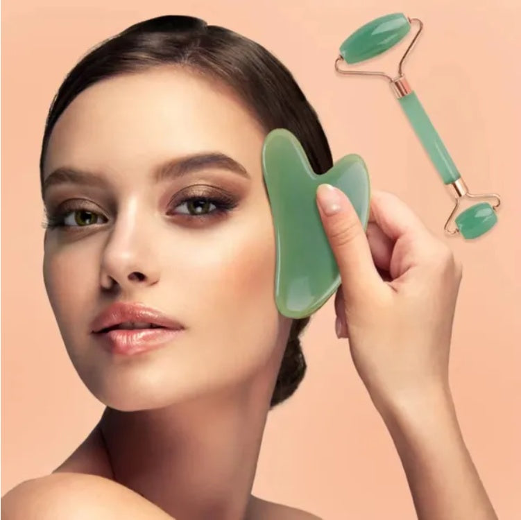 Jade Ice Roller & Gua Sha Set — Lumastra
